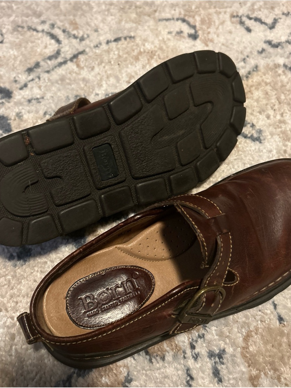 Born Women’s 8.5 Brown Leather Slip-On Casual Shoes - Picture 4 of 7